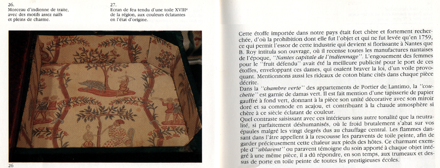 Indienne de coton imprim� dite toile de Nantes