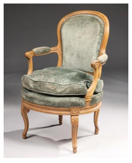 Trs beau fauteuil en bois de htre d' poque Transition par Georges Jacob