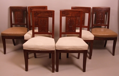 Serie-de-6-chaises-Empire-en-acajou