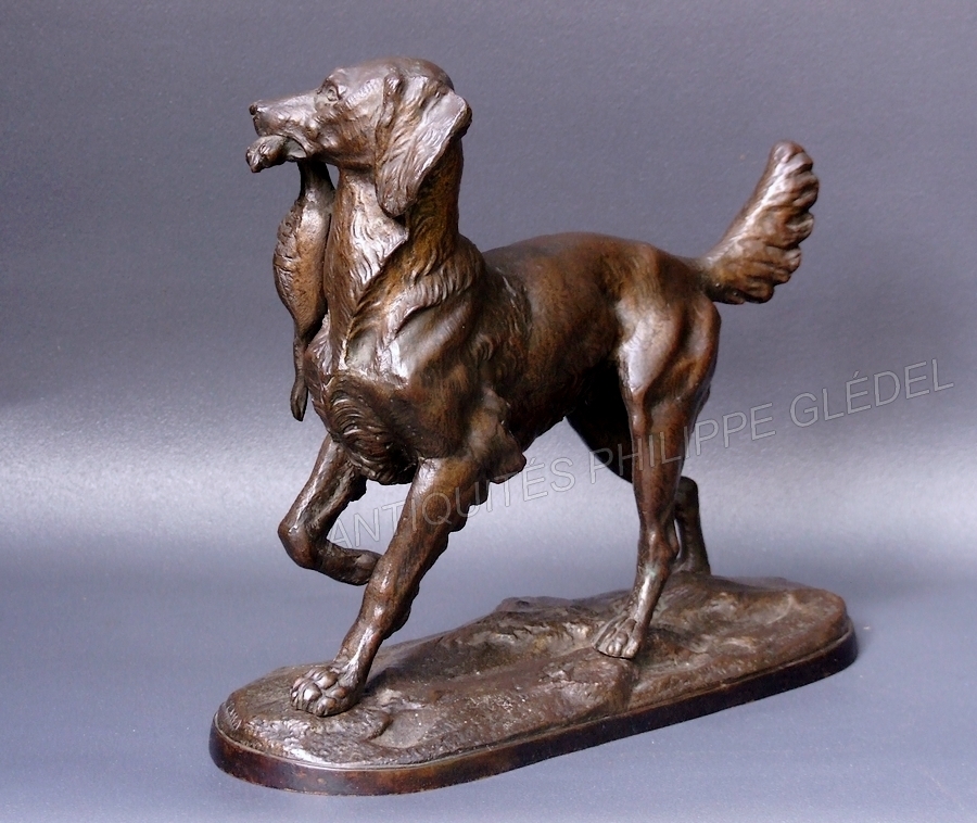 bronze-animalier-chien-chasse-cana