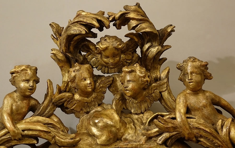 Miroir-italien-Vénétie-époque-Baroque-bois-doré