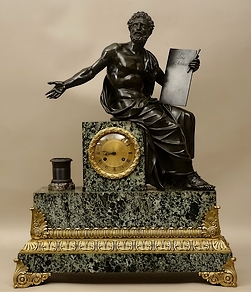 Importante-Pendule-Restauration-bronze-Deniere-Paris