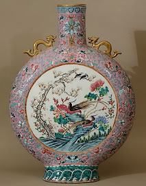 Vase-gourde-Moon-flask-porcelaine-de-Chine