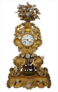 Pendule rococo orientaliste turque à décor du bosphore 