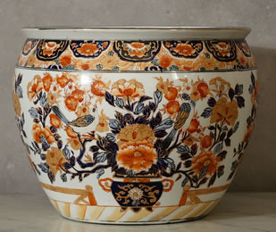 Grand-cache-pot-porcelaine-Imari-Chine