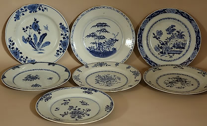 Assiettes-porcelaine-de-Chine-bleu