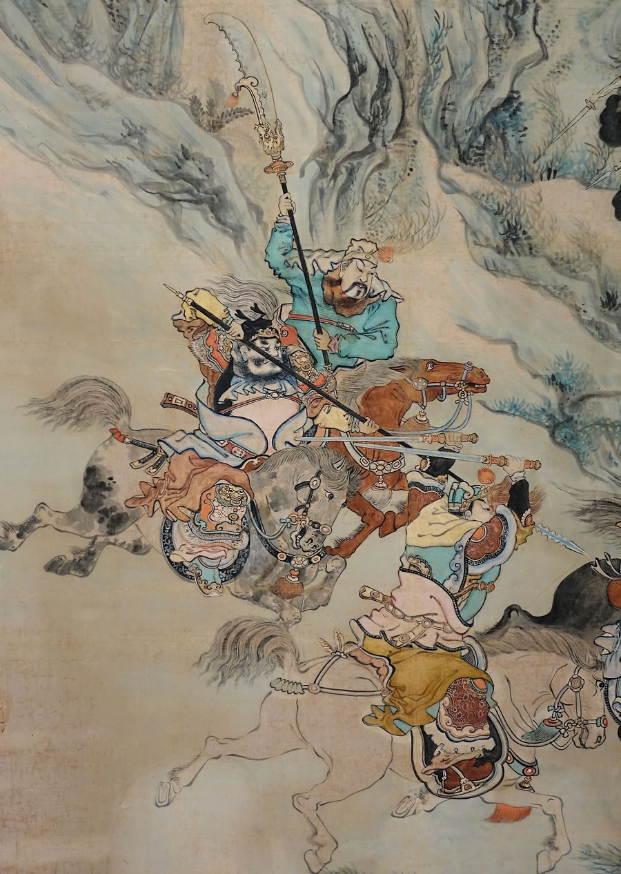 The-Three-Kingdoms-silk-chinese-japonese-painting