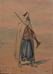 chasseur-berbère-peinture-Pierre-Cénon-Trigo-Zénon