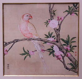Peinture-chinoise-sur-soie-asaitique-chinoise-Chine-oiseaux-fleurs