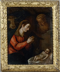 Nativité-Ecole-Flamande-Huile-sur-cuivre-XVIIè