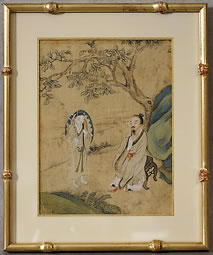 Peinture-chinoise-sur-soie-XVIIIe