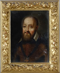 Portrait-sur-cuivre-XVIIe-Saint-François-de-Sales