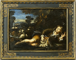 Tableau berger paysage Saint Mamm&egrave;s de C&eacute;sar&eacute;e