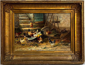 Tableau de basse-cour signé Jacques Van Coppenolle