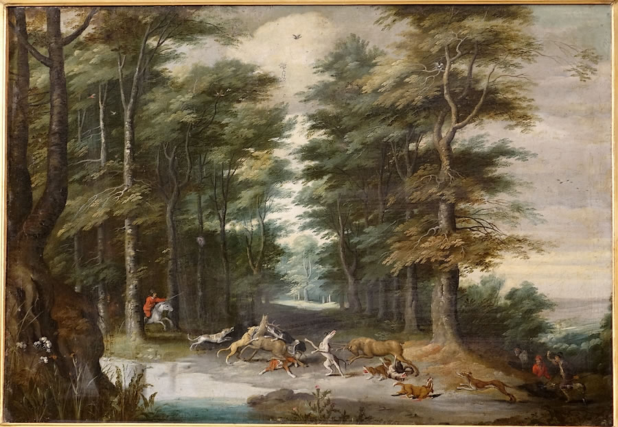 Tableau-Pieter-Snayers-XVIIe-chasse-au-cerf