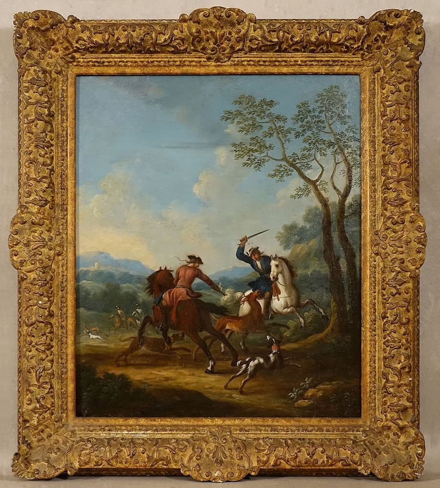 Chasse à courre aux cerfs toile de Carel Van Falens