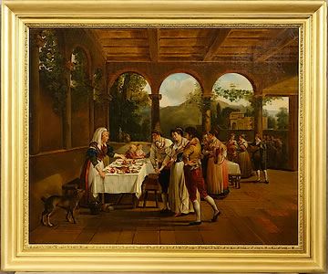 R&eacute;jouissances villageoises banquetnapolitain bal fian&ccedil;ailles napolitaines &eacute;cole fran&ccedil;aise XIXe