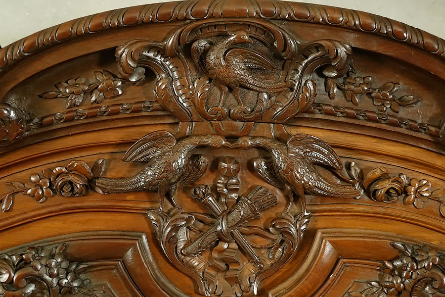 Armoire de port normande en acajou massif Le Havre F&eacute;camp Haute Normandie fin XVIIIe