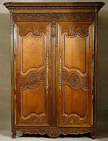 Normandy-carved-oak-wedding-armoire-Vire