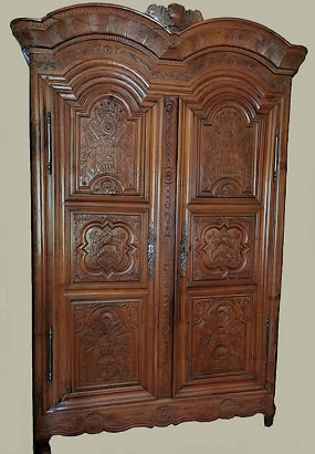 Amoire rennaise Louis XIV signée Depouez datée 1791 18e