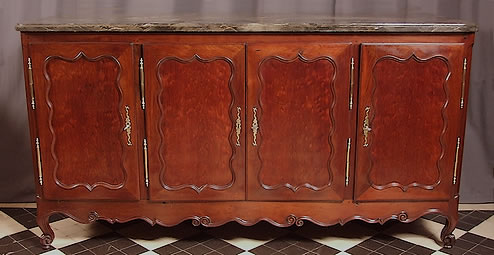 Meuble-de port-en-acajou-massif-Nantes-Enfilade-XVIIIe-Mobilier-nantais-18e