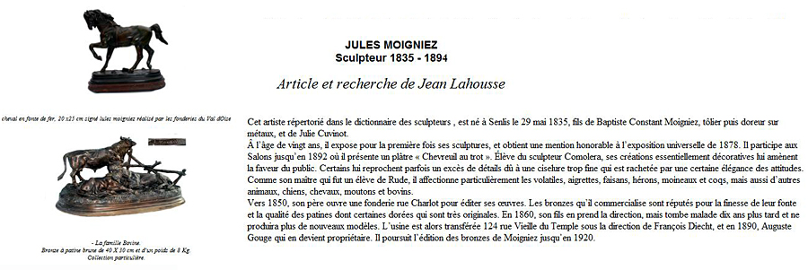 Jules Moigniez sculpteur