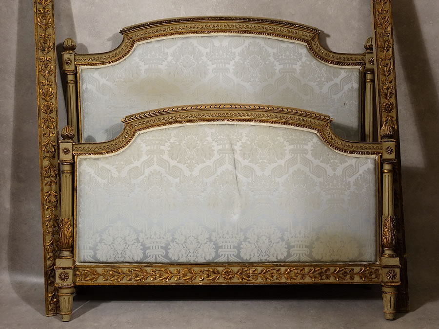 Lit-style-Louis-XVI-bois-doré-sculpté-laqué-Trianon-Napoleon-III