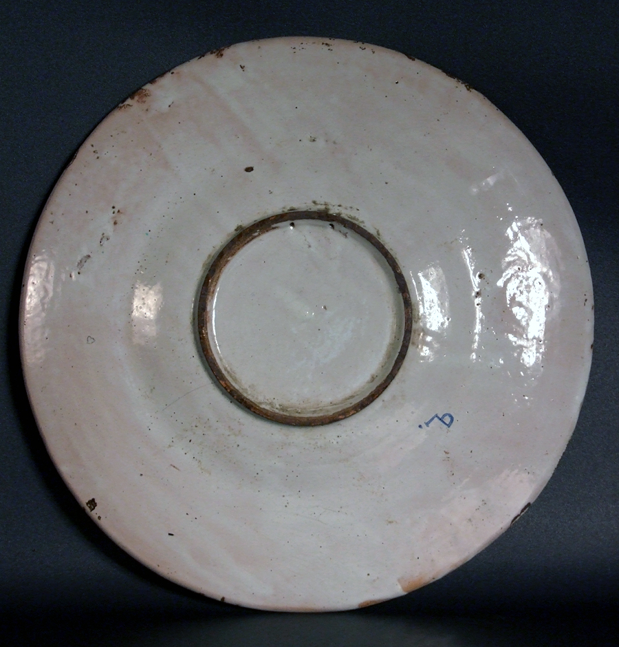 Plat en faience de Rouen ancien - Poterie rouennaise