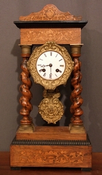 Pendule-portique-Charles-X-palissandre