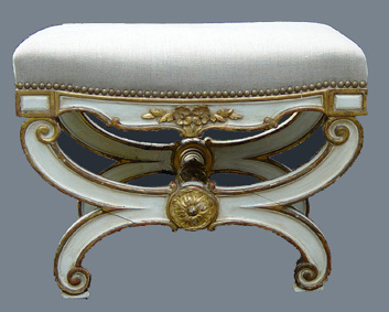 lacquered-gilded-X-stool